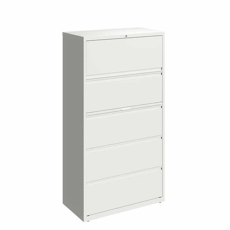 Hirsh Hl10000 Series 30 5 Drawer Lateral File Cabinet In White