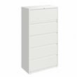 Hirsh 36-in Wide HL10000 Series 5 Drawer Metal Lateral File Cabinet White