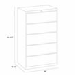 Hirsh 36-in Wide HL10000 Series 5 Drawer Metal Lateral File Cabinet White