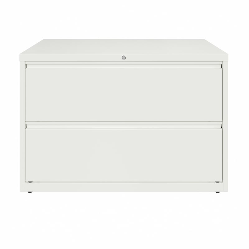 Hirsh 42-in Wide HL10000 Series 2 Drawer Metal Lateral File Cabinet White