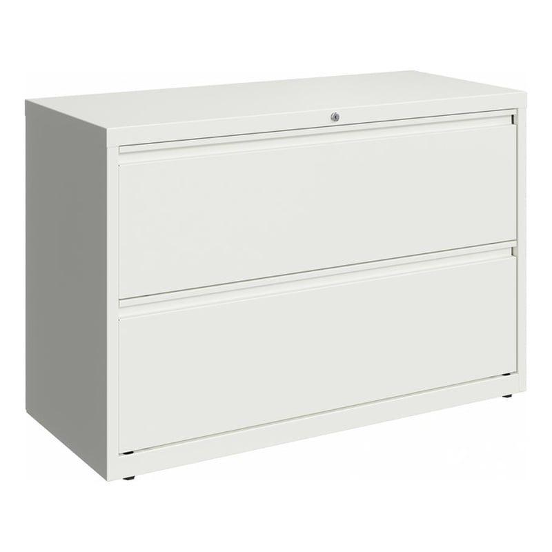 Hirsh 42-in Wide HL10000 Series 2 Drawer Metal Lateral File Cabinet White