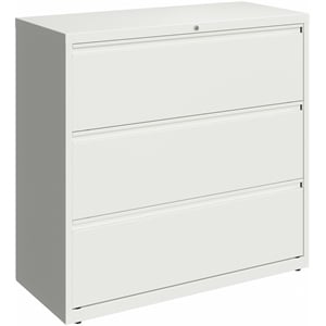 Hirsh 42-in Wide HL10000 Series 3 Drawer Metal Lateral File Cabinet White
