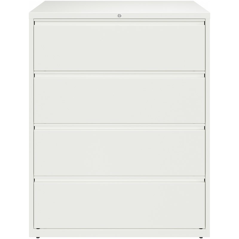 Hirsh 42-in Wide HL10000 Series 4 Drawer Metal Lateral File Cabinet White