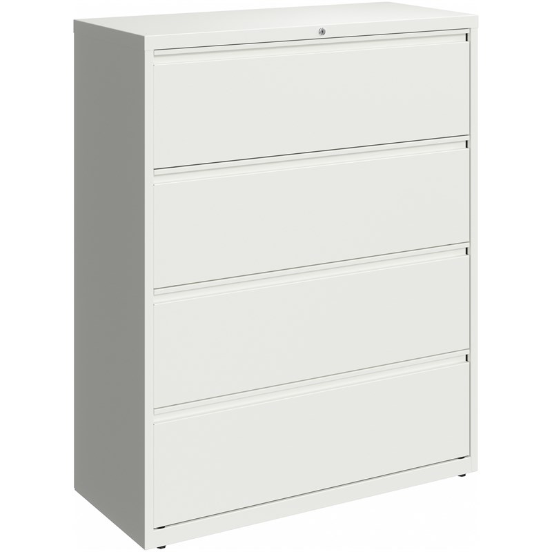 Hirsh 42-in Wide HL10000 Series 4 Drawer Metal Lateral File Cabinet White