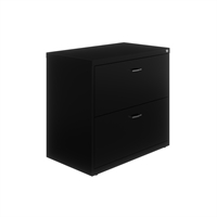 Hirsh Soho 2 Drawer Lateral File Cabinet In Black 19296