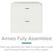 Hirsh Home Office Style Lateral Metal File Cabinet 30 in. Wide 2 Drawer White