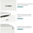 Hirsh Home Office Style Lateral Metal File Cabinet 30 in. Wide 2 Drawer White