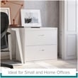 Hirsh Home Office Style Lateral Metal File Cabinet 30 in. Wide 2 Drawer White