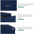 Hirsh Home Office Style Lateral Metal File Cabinet 30 in. Wide 2 Drawer Navy