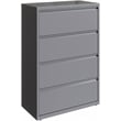Hirsh 36in Wide HL10000 Series 4 Drawer Metal Lateral File Cabinet Arctic Silver