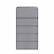 Hirsh 36in Wide HL10000 Series 5 Drawer Metal Lateral File Cabinet Arctic Silver