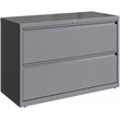Hirsh 42in Wide HL10000 Series 2 Drawer Metal Lateral File Cabinet Arctic Silver