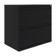 Hirsh 30 inch W 2 Drawer Metal Lateral 101 File Cabinet Black