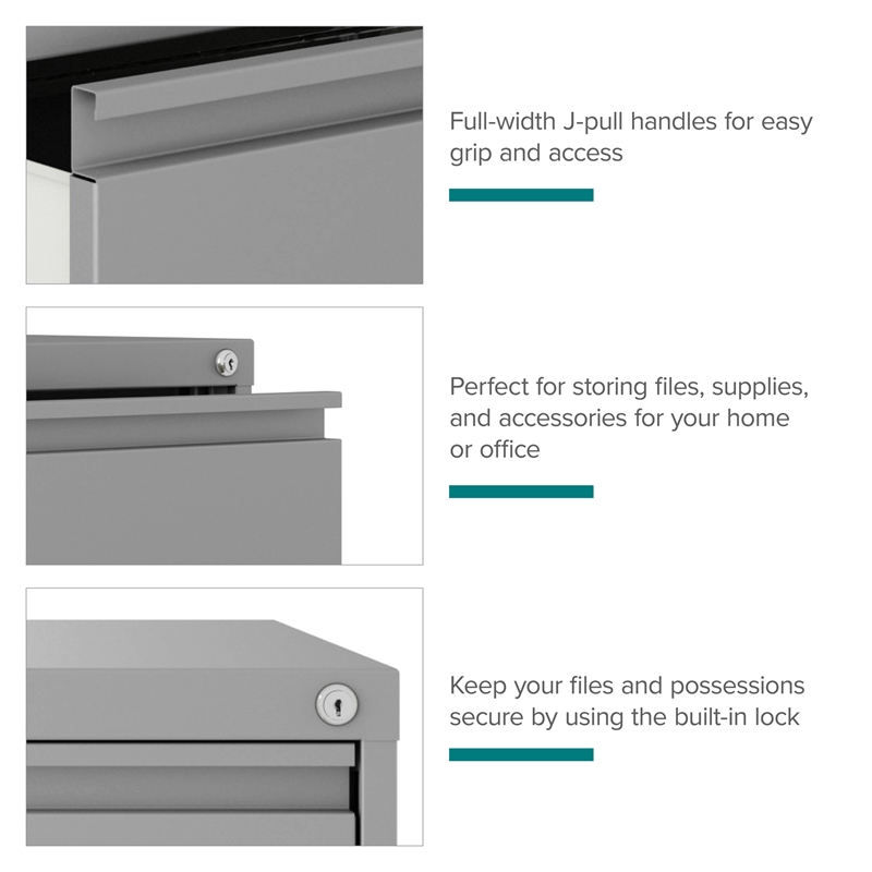 Hirsh 30 inch W 2 Drawer Metal Lateral 101 File Cabinet Arctic Silver