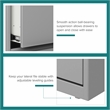 Hirsh 30 inch W 2 Drawer Metal Lateral 101 File Cabinet Arctic Silver