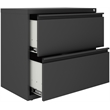 Hirsh 30 inch W 2 Drawer Modern Metal Lateral 101 File Cabinet in Gray