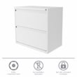 Hirsh 30 inch W 2 Drawer Metal Lateral 101 File Cabinet White