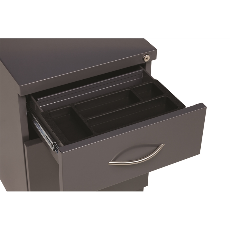 Hirsh 20-inch Deep Metal Mobile Pedestal File 3-Drawer Box/Box