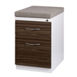 Hirsh 20-in Deep Mobile Pedestal File 2-Drawer Box/File White/Chinchilla/Walnut