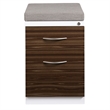 Hirsh 20-in Deep Mobile Pedestal File 2-Drawer Box/File White/Chinchilla/Walnut