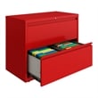 Hirsh 36-in Wide HL10000 Series 2 Drawer Metal Lateral File Cabinet Lava Red
