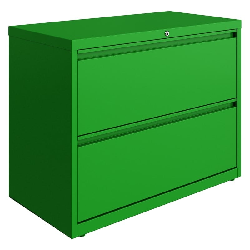 Hirsh 36-in Wide HL10000 Series 2 Drawer Lateral File Cabinet Screamin' Green