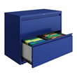 Hirsh 36-in Wide HL10000 Series 2 Drawer Metal Lateral File Cabinet Classic Blue