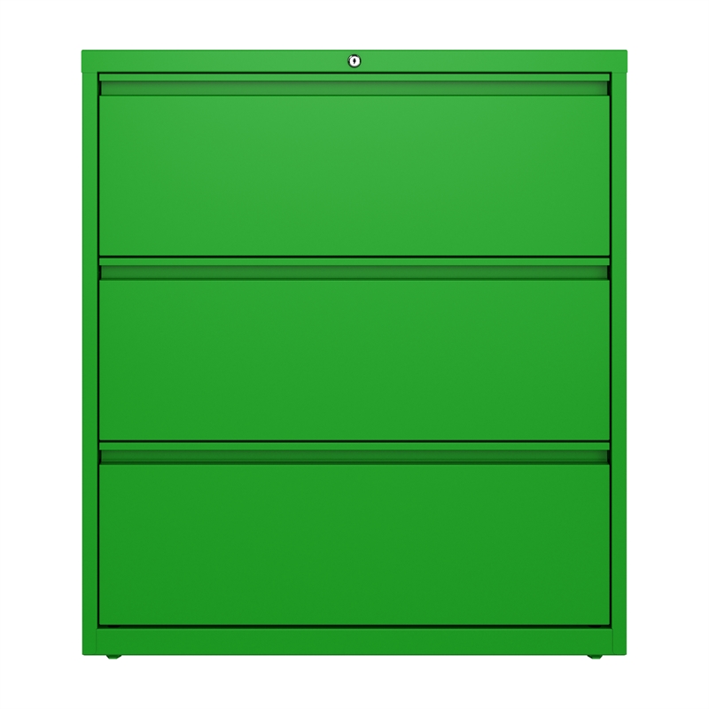 Hirsh 36-in Wide HL10000 Series 3 Drawer Lateral File Cabinet Screamin' Green