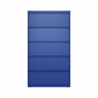 Hirsh 36-in Wide HL10000 Series 5 Drawer Metal Lateral File Cabinet Classic Blue