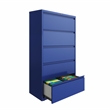 Hirsh 36-in Wide HL10000 Series 5 Drawer Metal Lateral File Cabinet Classic Blue