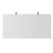 Hirsh Modern Metal Teacher's Desk. Arctic Silver/White