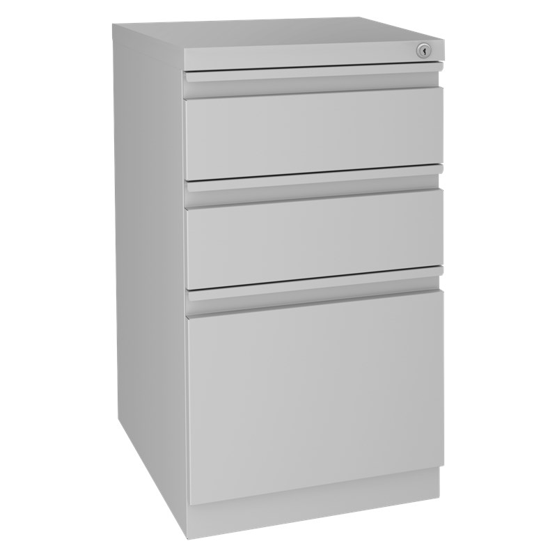 Hirsh Modern Metal Teacher's Desk. Arctic Silver/White