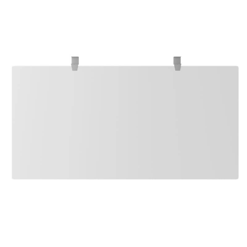 Hirsh Modern Metal Teacher's Desk. Arctic Silver/Weathered Charcoal