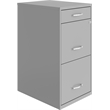 Space Solutions 3 Drawer Modern Metal Organizer File Cabinet in Artic Silver