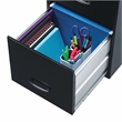 Space Solutions 18in Deep 3 Drawer Metal Organizer File Cabinet Navy