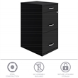 Space Solutions 18in Deep 3 Drawer Metal Organizer File Cabinet Black