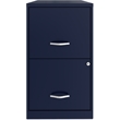 Space Solutions 18in 2 Drawer Metal File Cabinet Navy