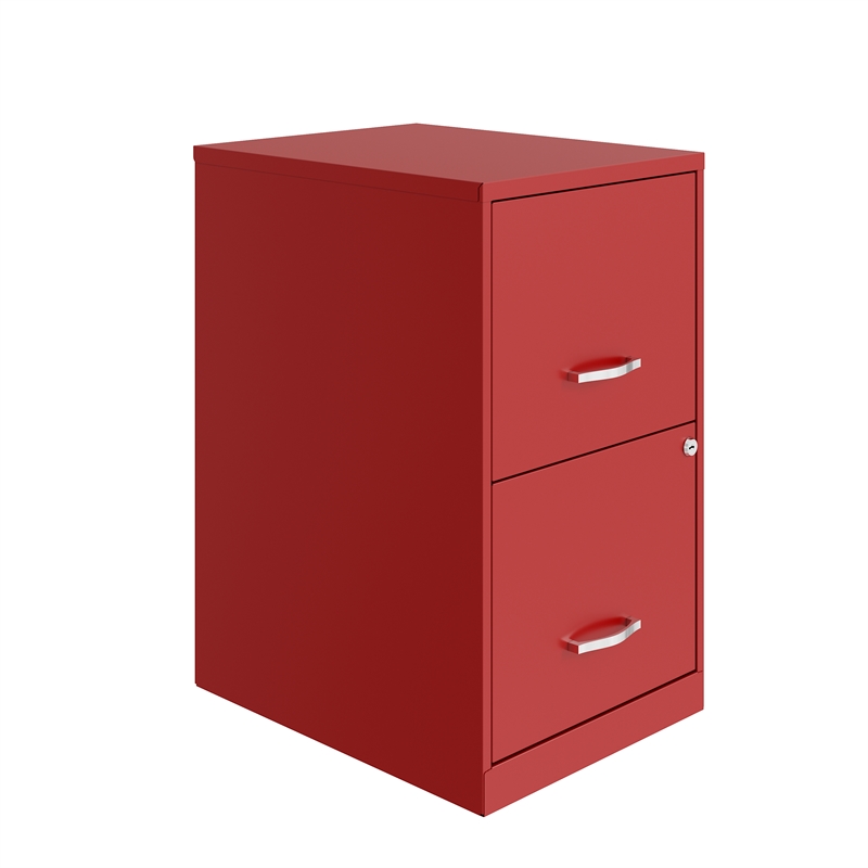 Space Solutions 18in 2 Drawer Metal File Lava Red 24401