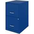 Space Solutions 18in 2 Drawer Metal File Cabinet Classic Blue