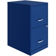 Space Solutions 18in 2 Drawer Metal File Cabinet Classic Blue