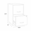 Space Solutions 18in 2 Drawer Metal File Cabinet Teal/Turquoise
