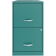 Space Solutions 18in 2 Drawer Metal File Cabinet Teal/Turquoise