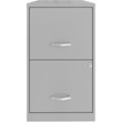 Space Solutions 18in 2 Drawer Metal File Cabinet Arctic Silver