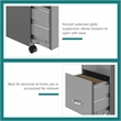 Space Solutions 3 Drawer Mobile Modern Metal File Cabinet in Artic Silver