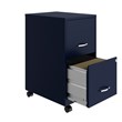 Space Solutions 18in 2 Drawer Metal Mobile Smart Vertical File Cabinet Navy