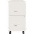 Space Solutions 18in 2 Drawer Mobile Smart Vertical File Cabinet Pearl White