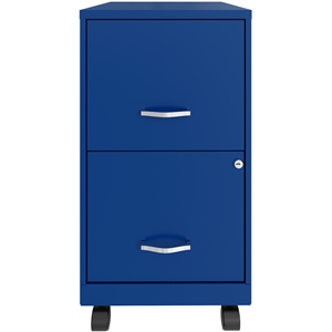 space solutions 18in 2 drawer mobile smart vertical file cabinet