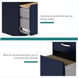 Space Solutions 18in 3 Drawer Metal Mobile Cabinet Ball Bearing Slide Navy