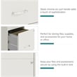 Space Solutions 18in 3 Drawer Metal Mobile Cabinet Ball Bearing Slide White