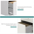 Space Solutions 18in 3 Drawer Metal Mobile Cabinet Ball Bearing Slide White